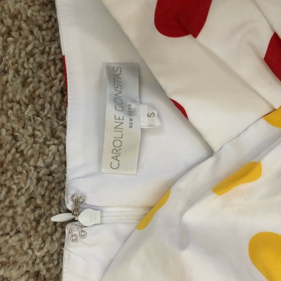 Caroline Constas Louisa off-shoulder top polka dot - Picture 3 of 4